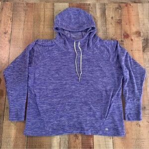 Lukka womens athletic workout hooded sweatshirt hoodie in purple -XXL